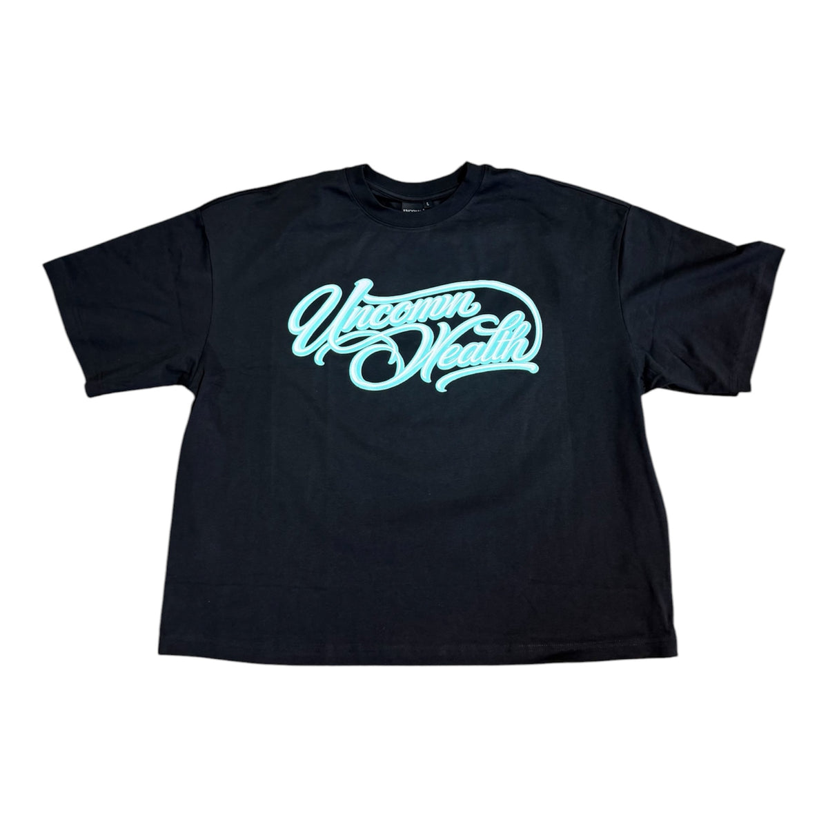 Uncomn Wealth Signature Tee Tiffany/white