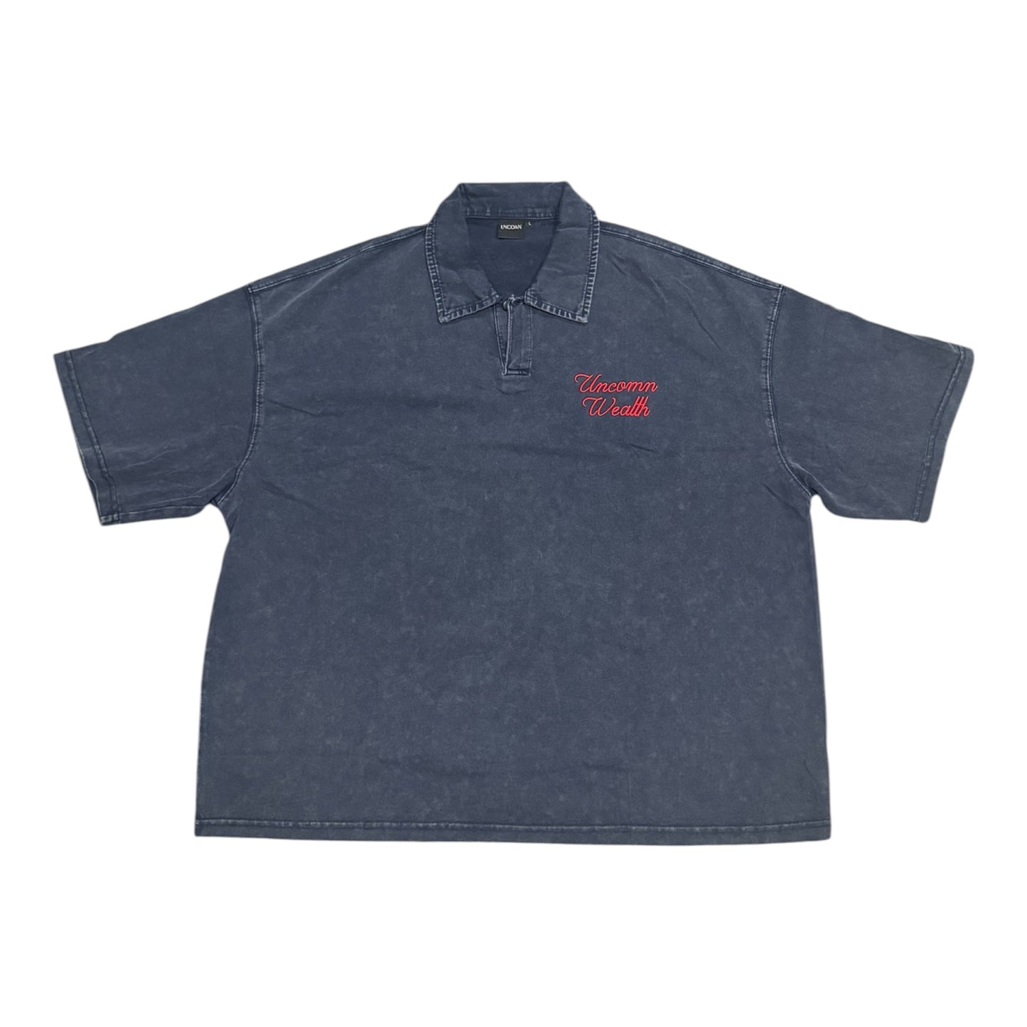 Uncomn  Wealth Polo washed navy/red