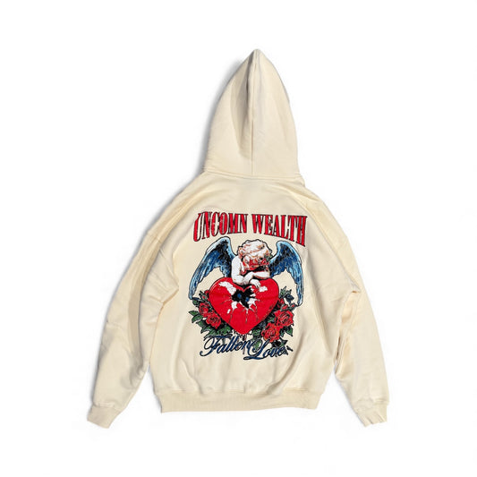 Cream Fallen Love Hoodie